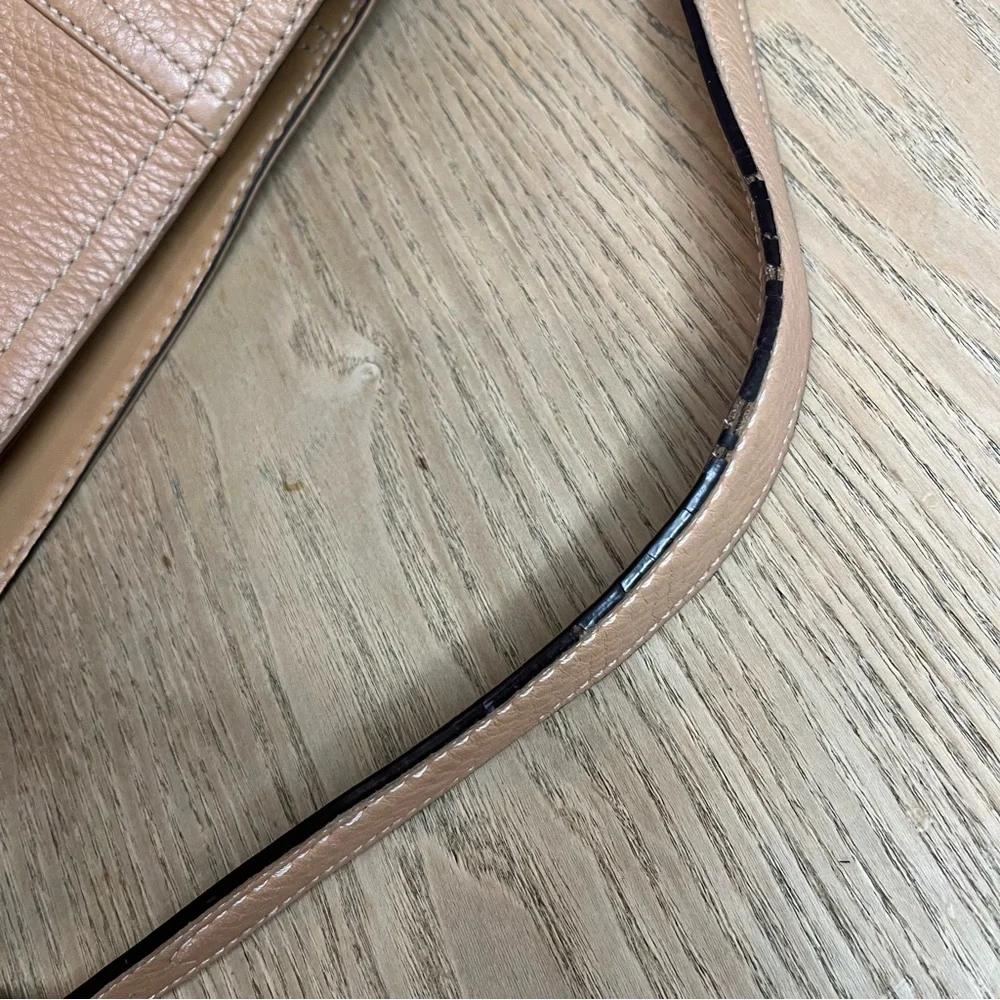 Vintage Coach Slouchy Pebbled Leather Hobo Y2K Shoulder Bag Tan - Picture 10 of 14